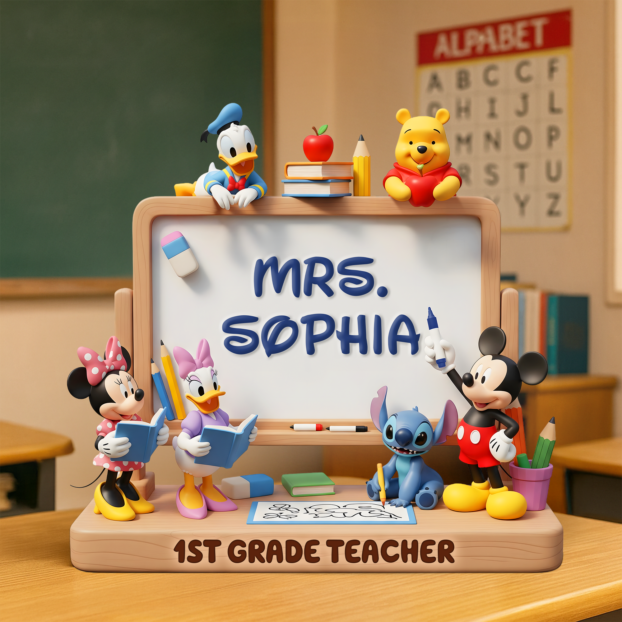 Personalized Acrylic Teacher Plaque Custom Name Gift