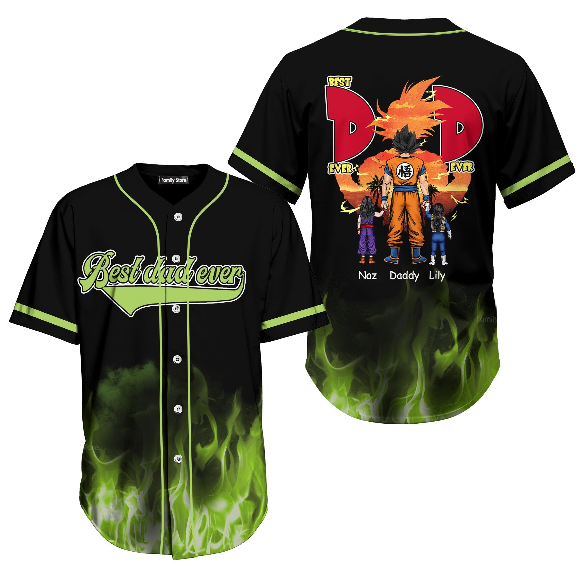 Personalized Baseball Jersey Best Dad Ever Gift for Him