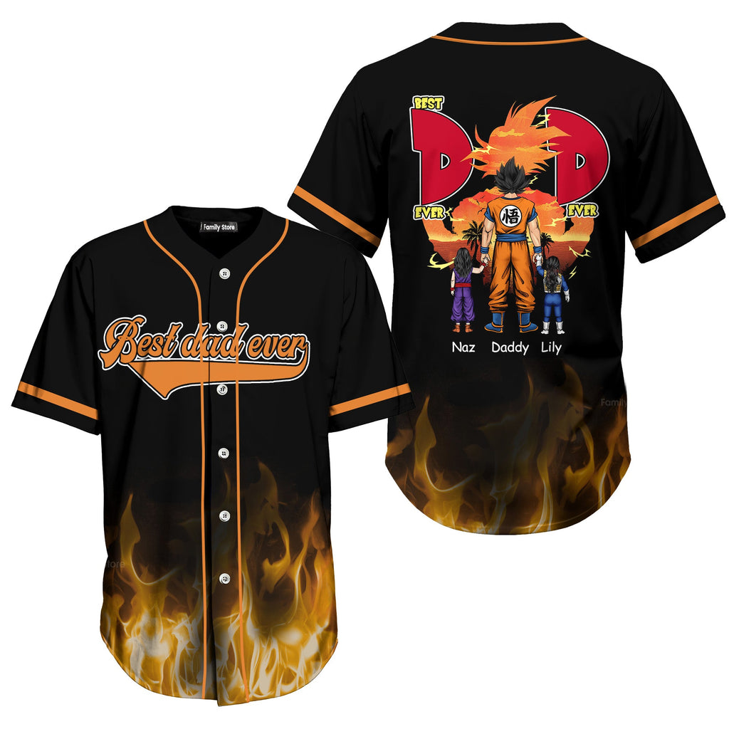 Personalized Baseball Jersey Best Dad Ever Gift for Him