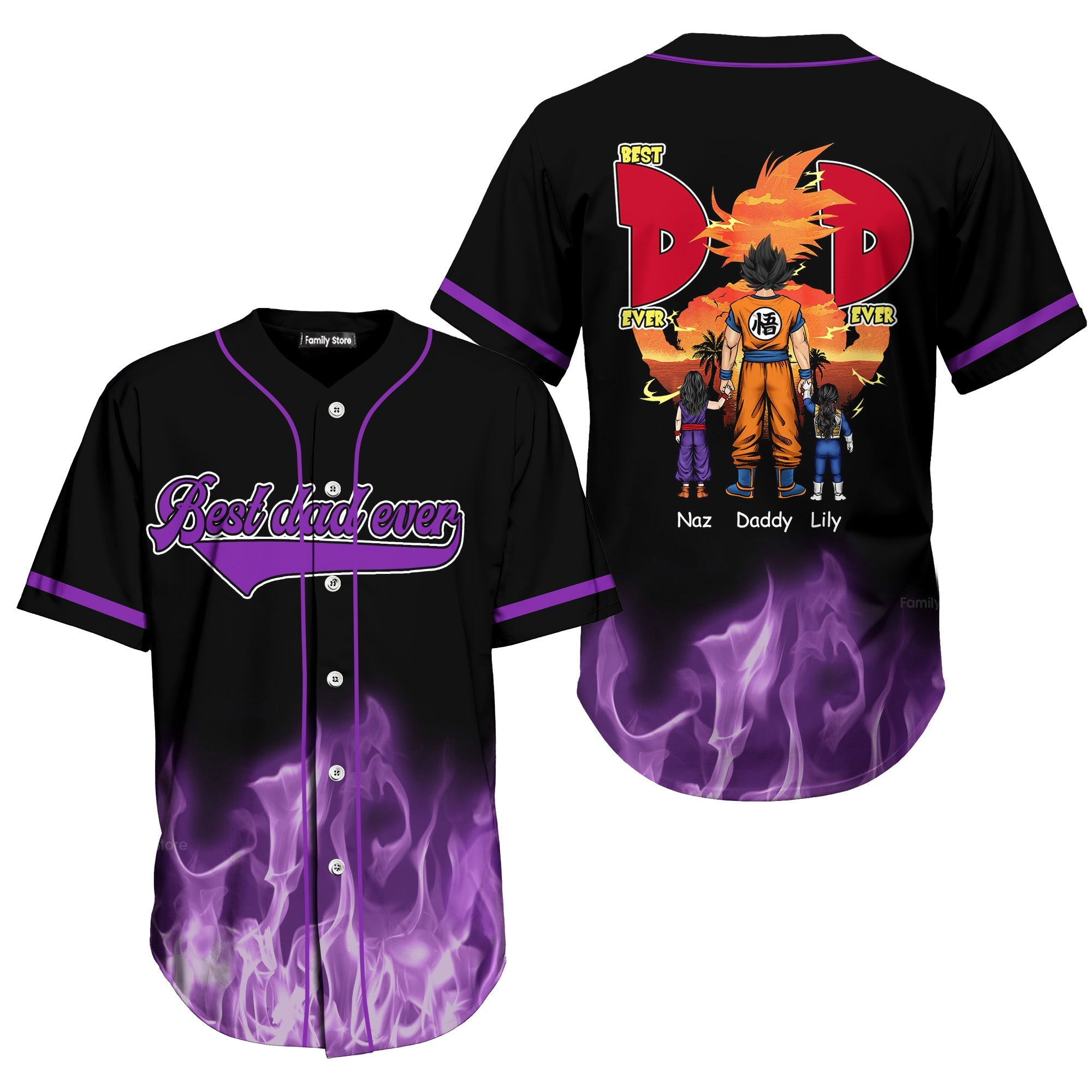 Personalized Baseball Jersey Best Dad Ever Gift for Him