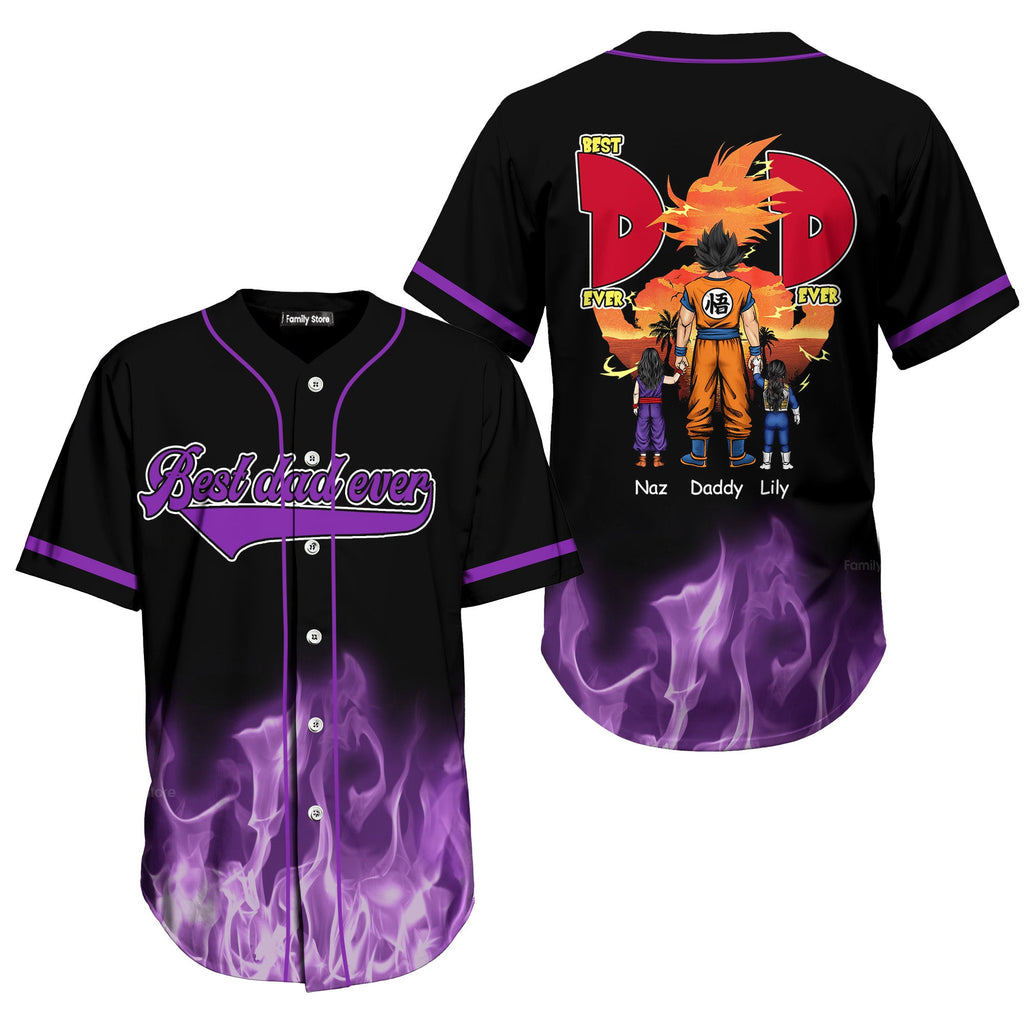 Personalized Baseball Jersey Best Dad Ever Gift for Him