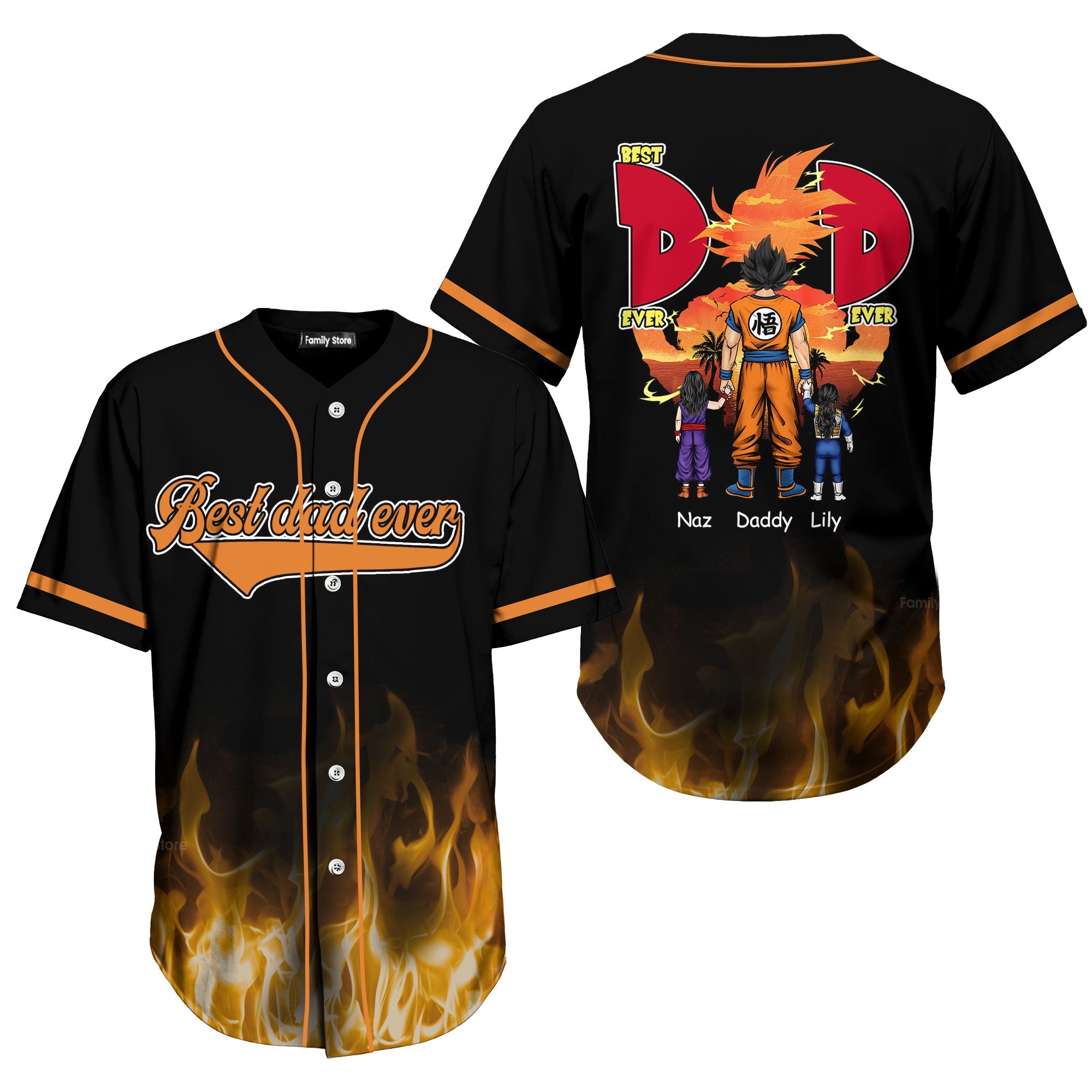 Personalized Baseball Jersey Best Dad Ever Gift for Him