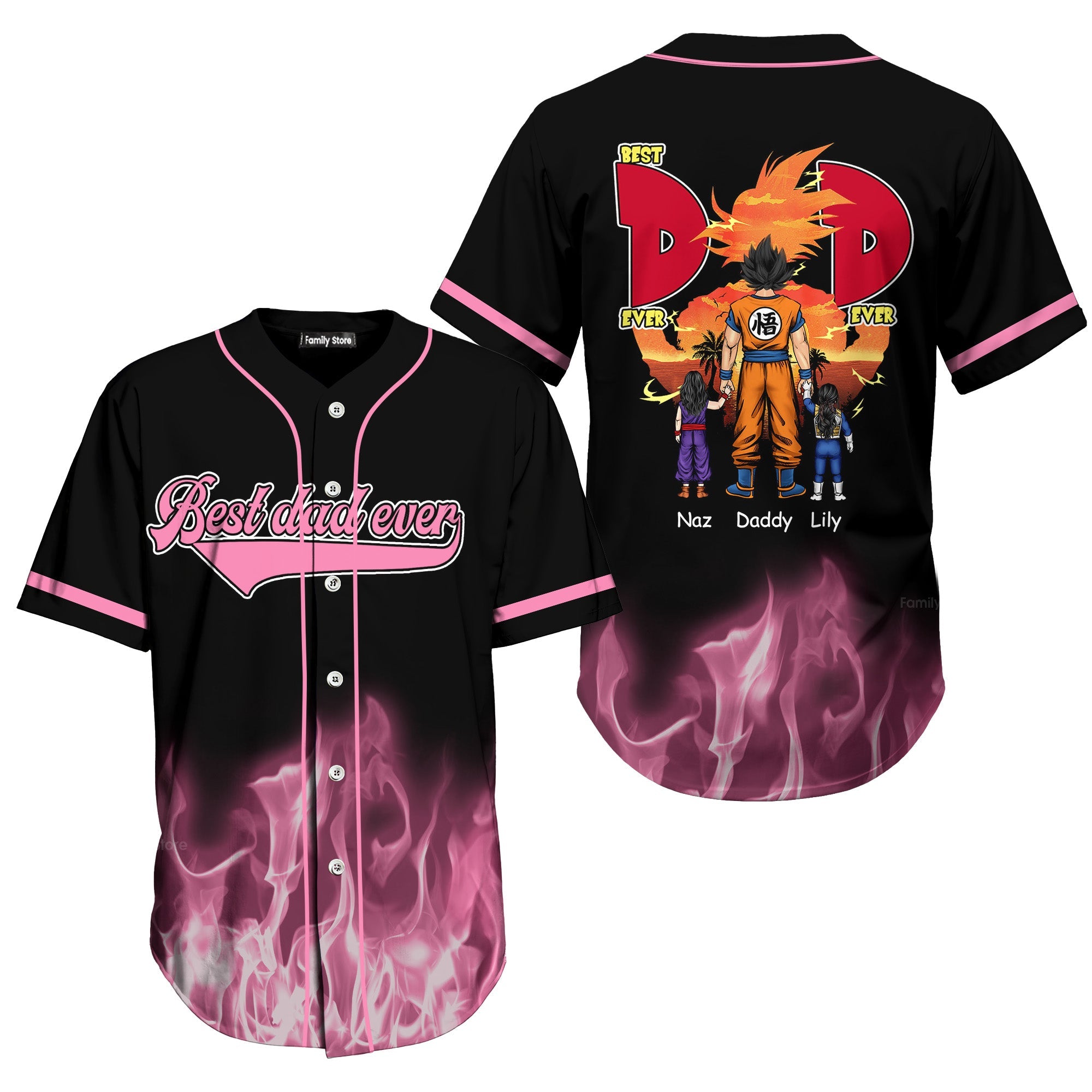Personalized Baseball Jersey Best Dad Ever Gift for Him