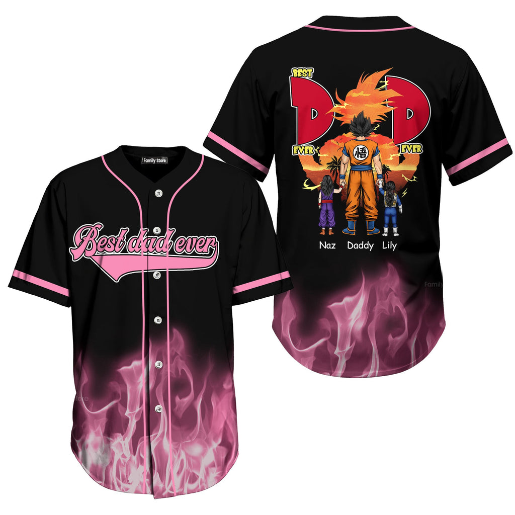 Personalized Baseball Jersey Best Dad Ever Gift for Him