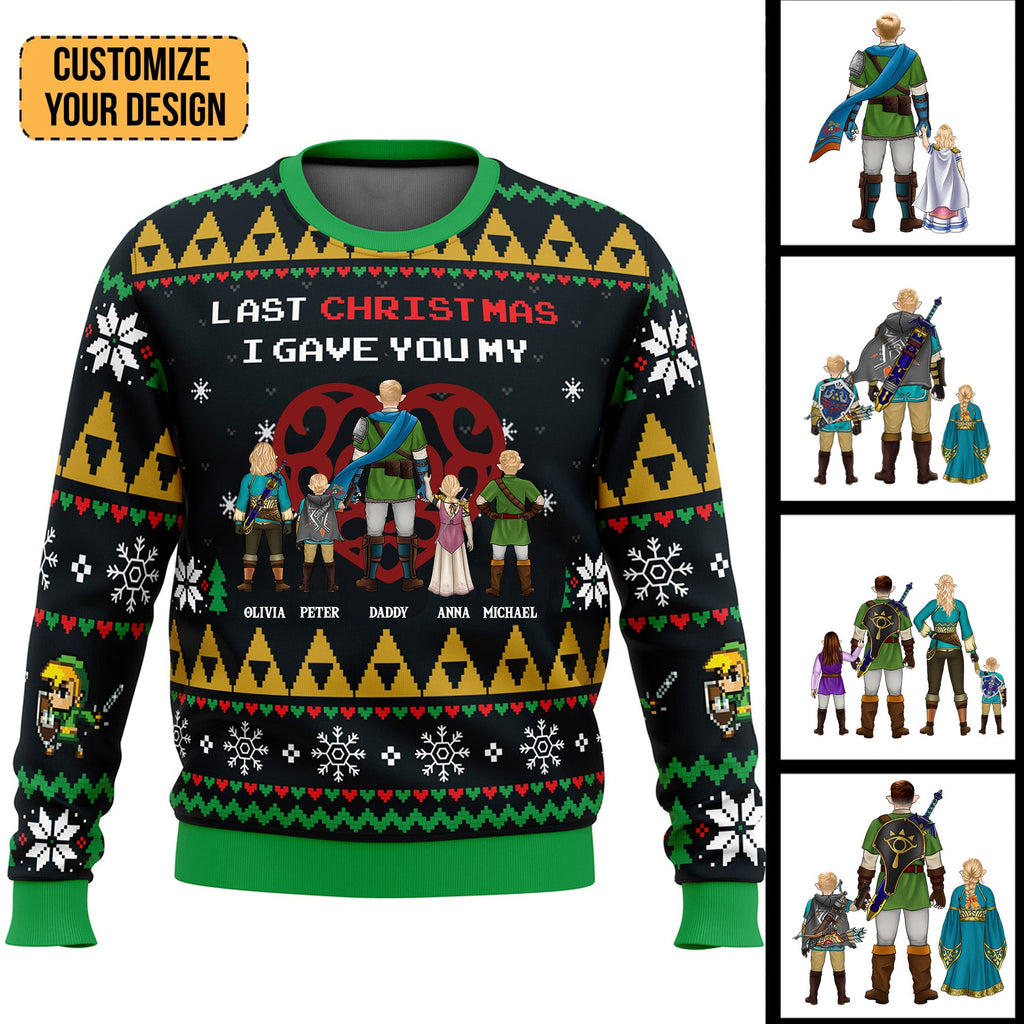 Personalized Legend of Zelda Ugly Sweater Gift for Dad