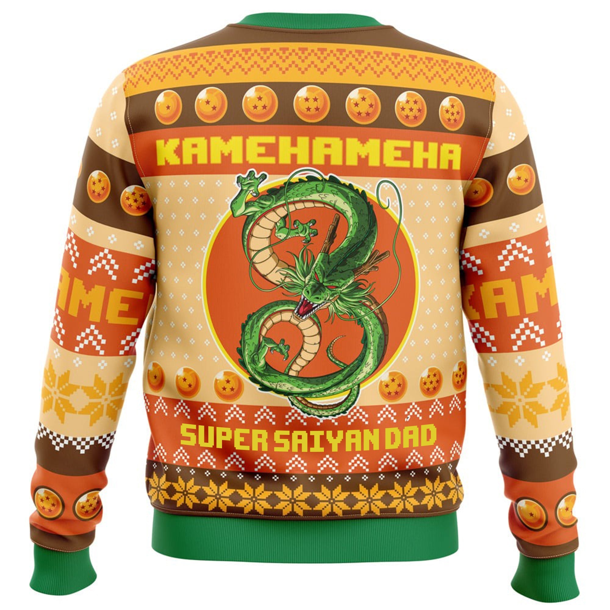 Personalized Kamehameha Ugly Sweater Custom Name Gift for Dad