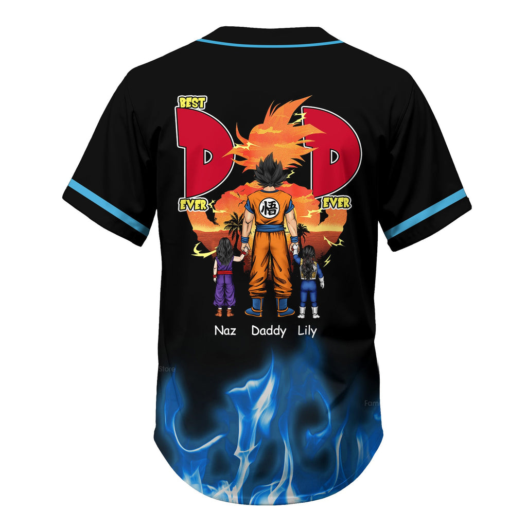 Personalized Baseball Jersey Best Dad Ever Gift for Him