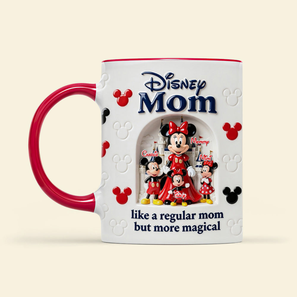 Personalized Disney Mom Mug with Kids Name, Magical Gift for Mother