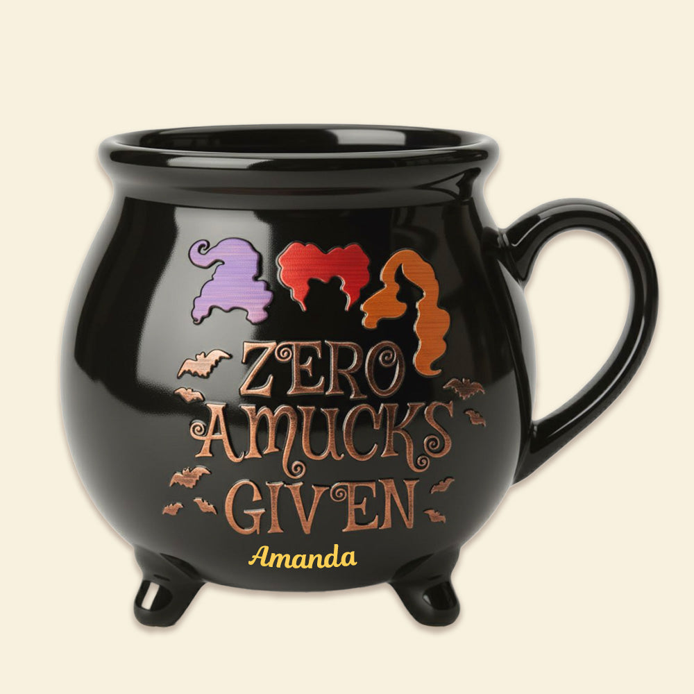 Custom Witch Cauldron Coffee Mug Personalized Gift for Her - Halloween Cauldron Coffee Mug GradoCreations