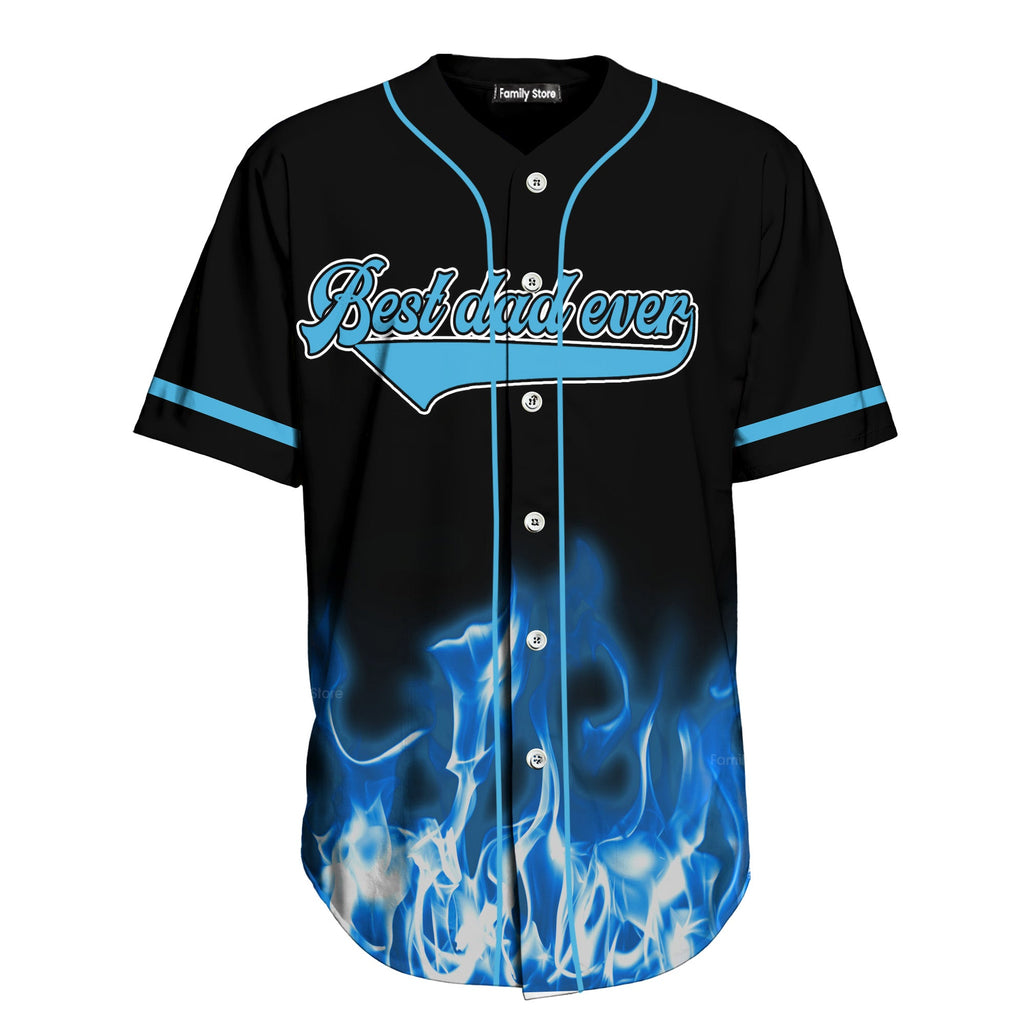 Personalized Baseball Jersey Best Dad Ever Gift for Him