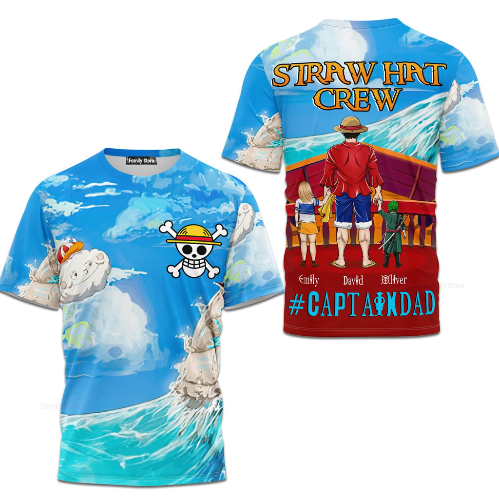Personalized Pirate Captain 3D T-Shirt Gift for Dad | GradoCreations
