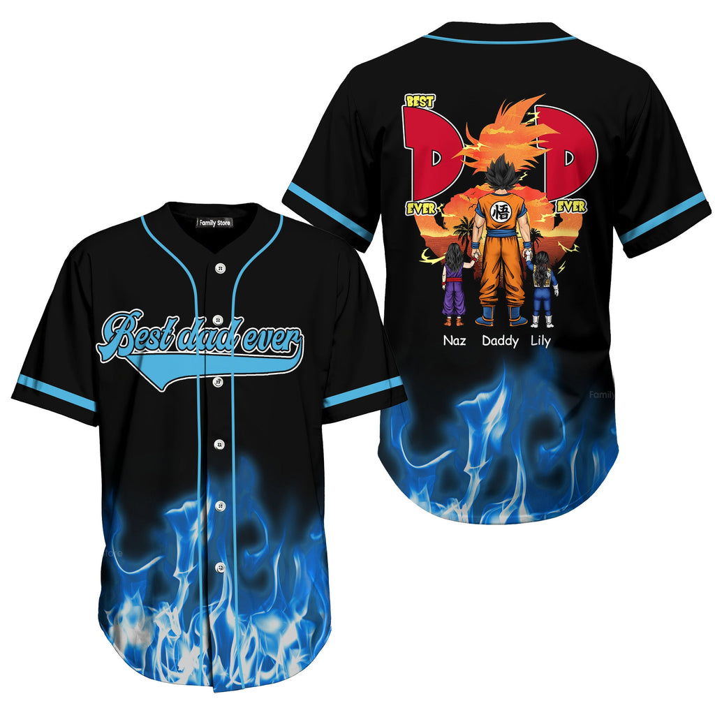 Personalized Baseball Jersey Best Dad Ever Gift for Him