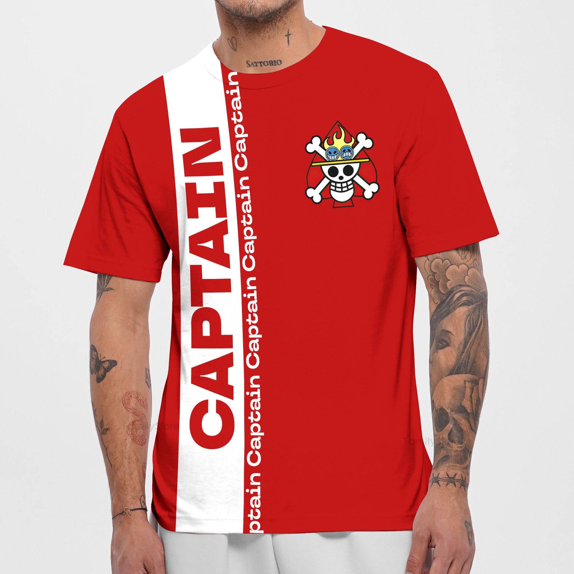 Personalized Captain Dad 3D T-Shirt Custom Name Gift for Dad