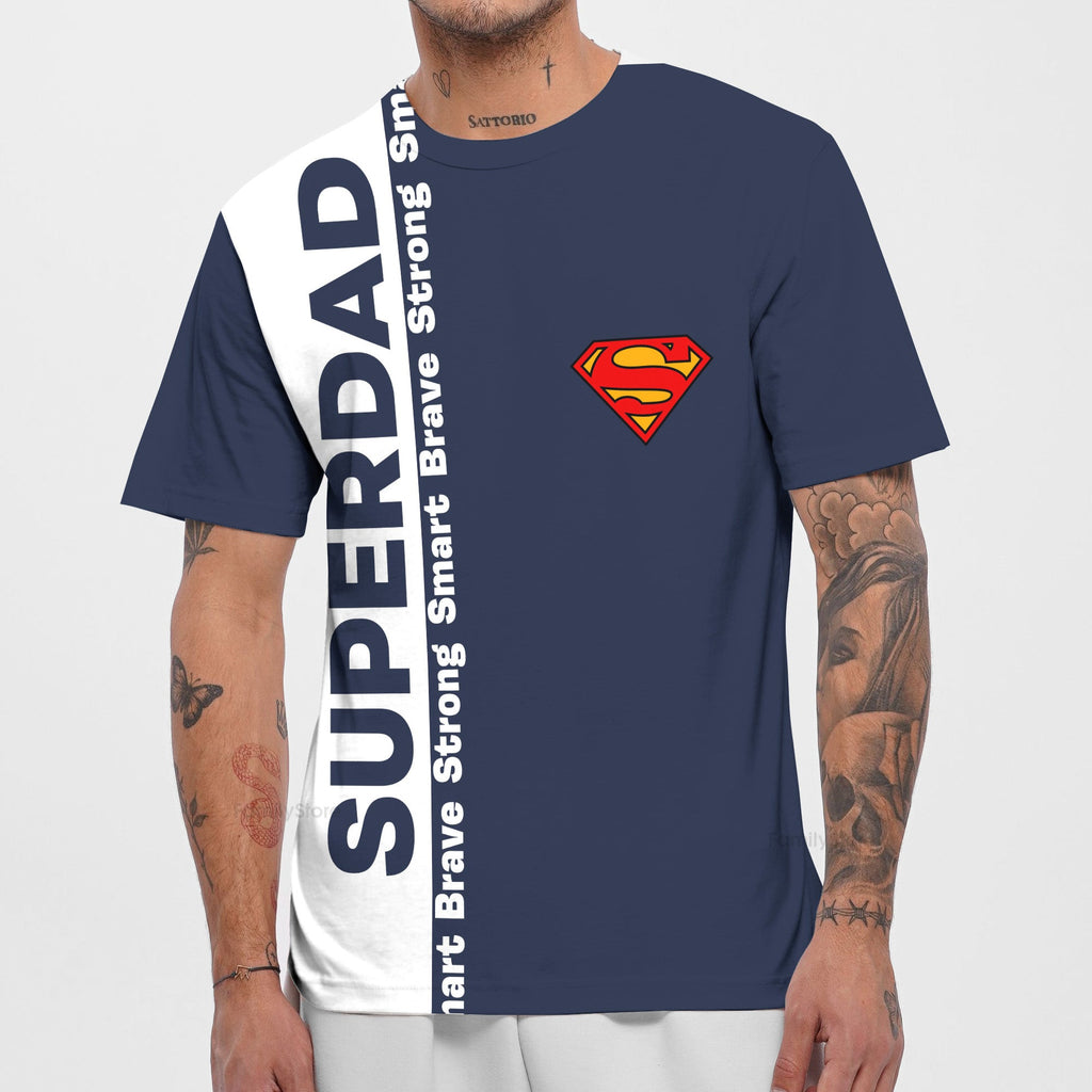 Personalized Super Dad 3D Tshirt Gift for Dad, Grandpa | Unique Father's Day Apparel