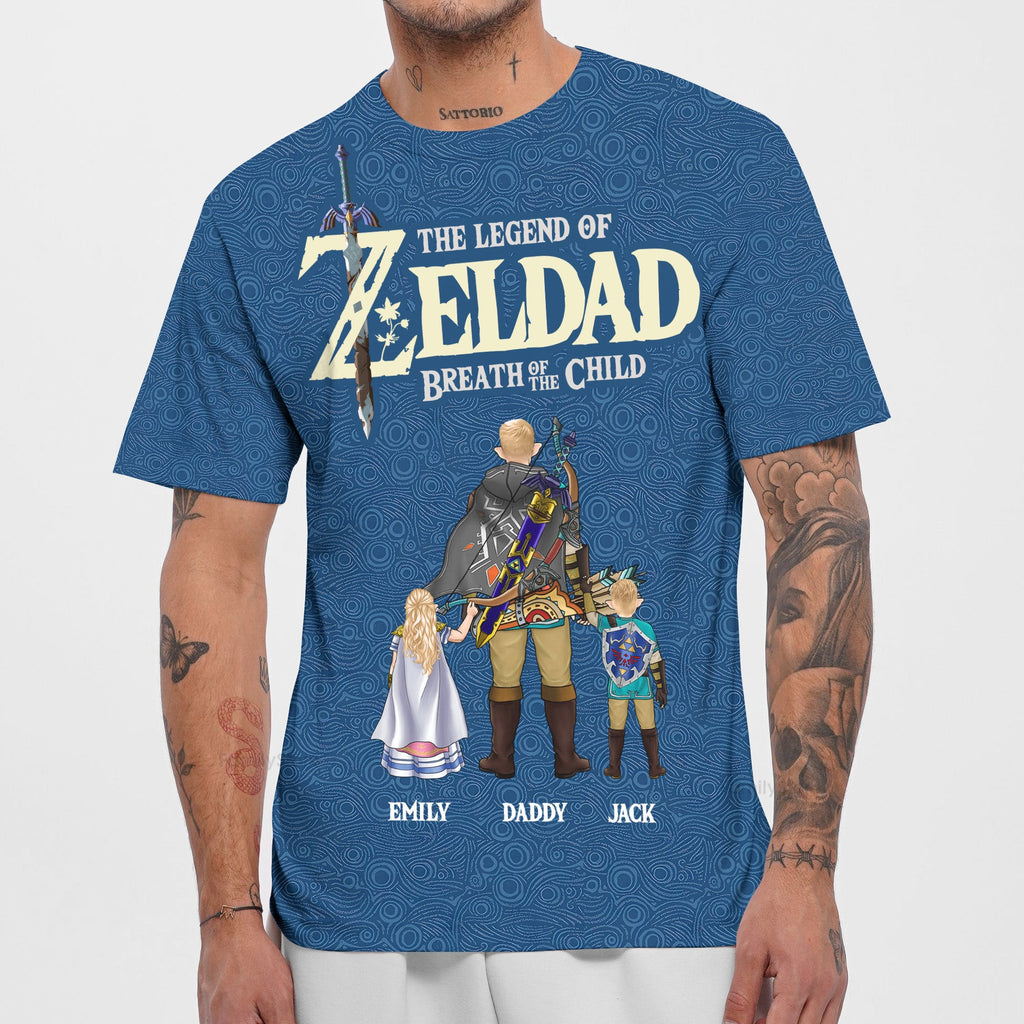 Personalized 3D T-Shirt The Legend of Zeldad Gift for Dad