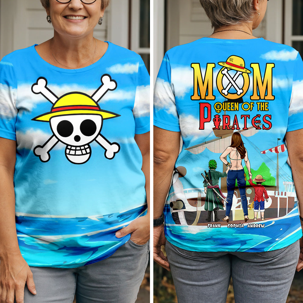 Personalized Mom Pirate 3D T-Shirt Gift for Mother's Day