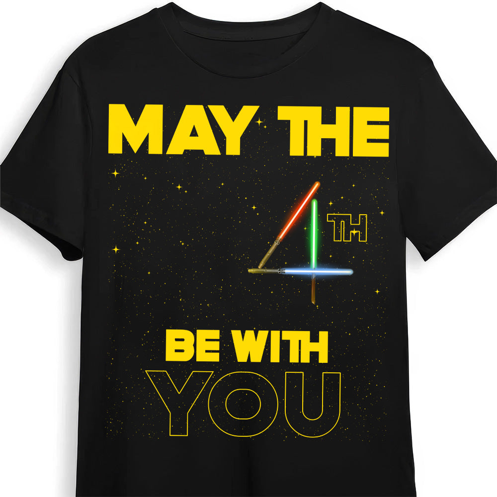 Personalized May the 4th T-Shirt Custom Name Gift for Family