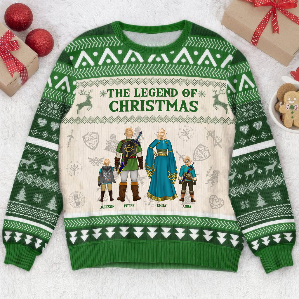 Personalized Ugly Sweater The Legend of Christmas Family Gift