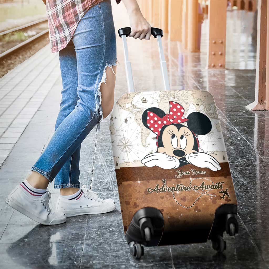 Personalized Mouse Luggage Cover Custom Name Travel Gift Luggage Cover GradoCreations