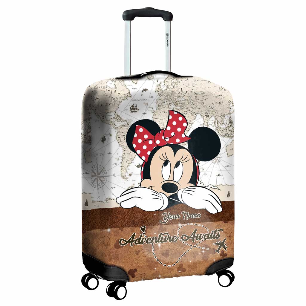 Personalized Mouse Luggage Cover Custom Name Travel Gift Luggage Cover GradoCreations