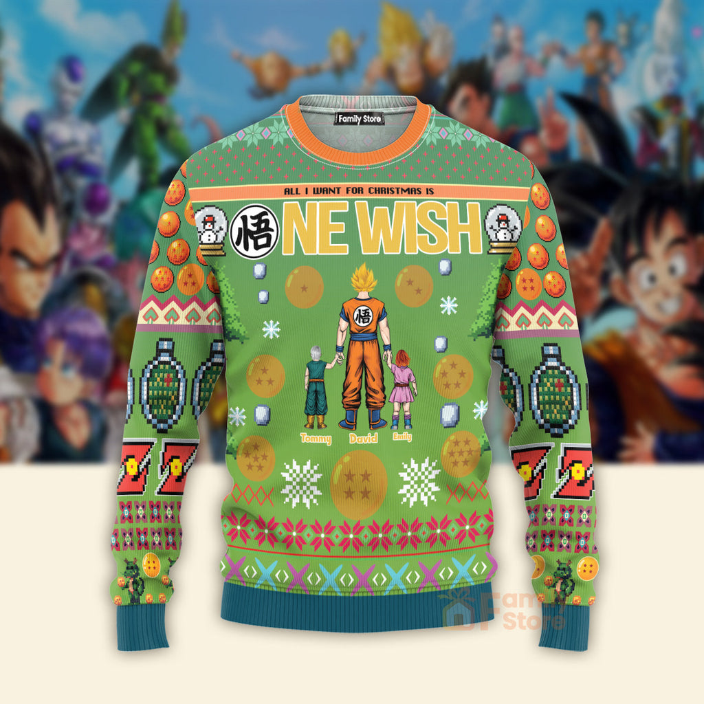 Personalized Christmas Ugly Sweater for Dad, Grandpa, Husband - Custom Cartoon Design