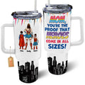 Personalized Superhero Mom Tumbler with Straw Custom Name Gift for Mom