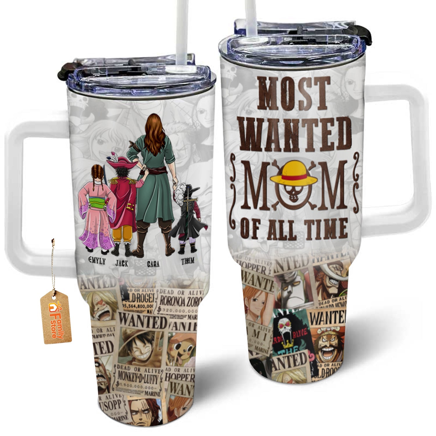 Personalized Pirate Adventure 40oz Tumbler Cup Gift for Mom
