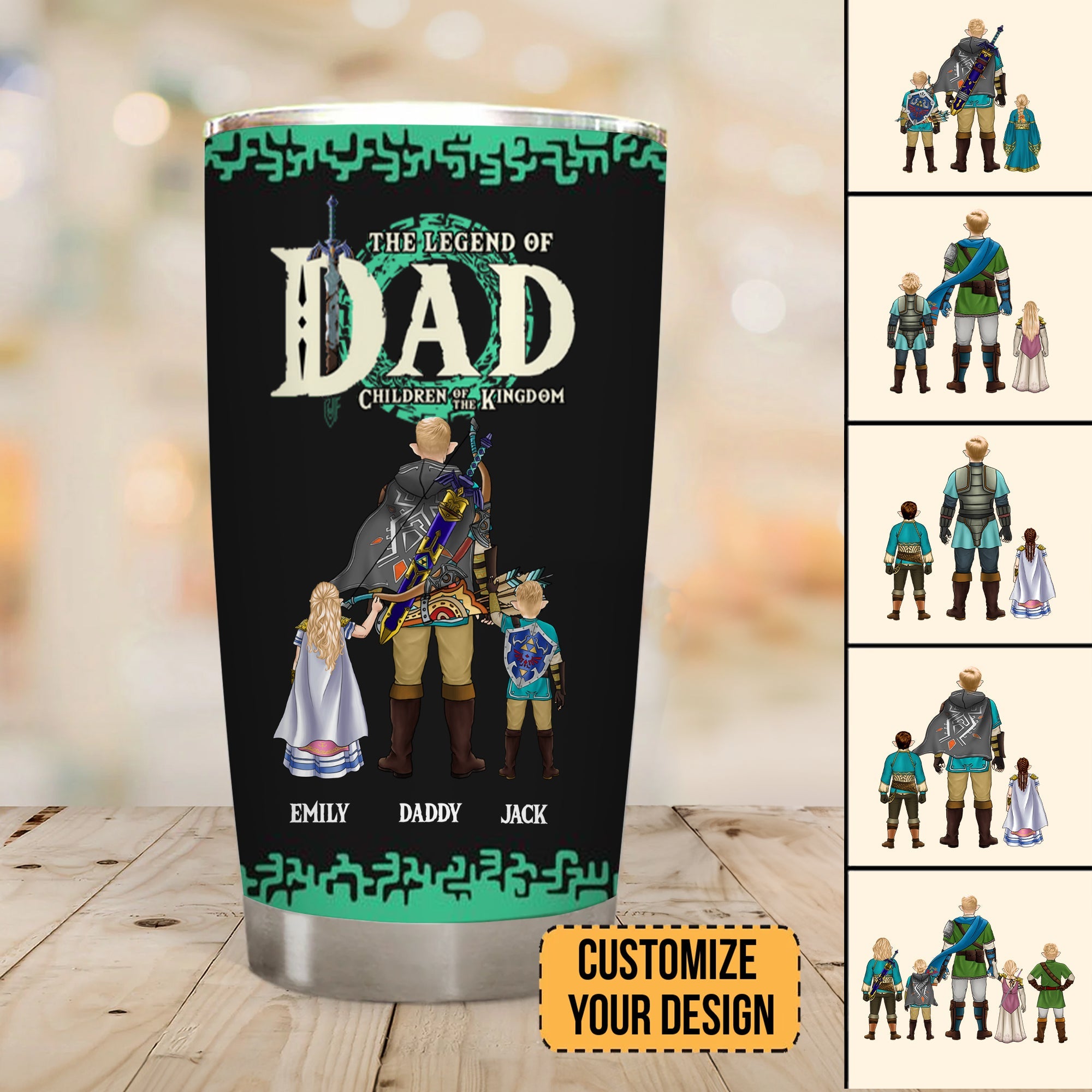 Personalized Zelda Dad Tumbler Unique Gift for Fathers Day
