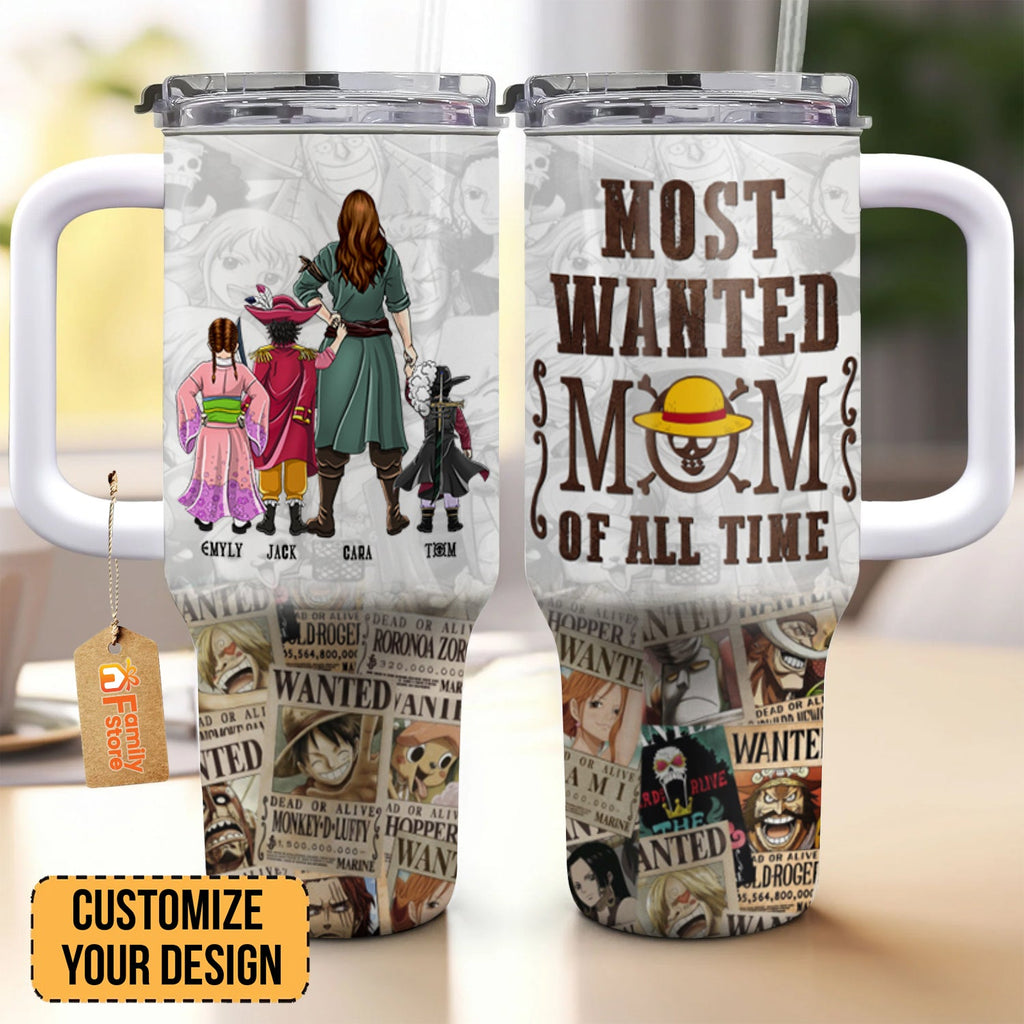 Personalized Pirate Adventure 40oz Tumbler Cup Gift for Mom
