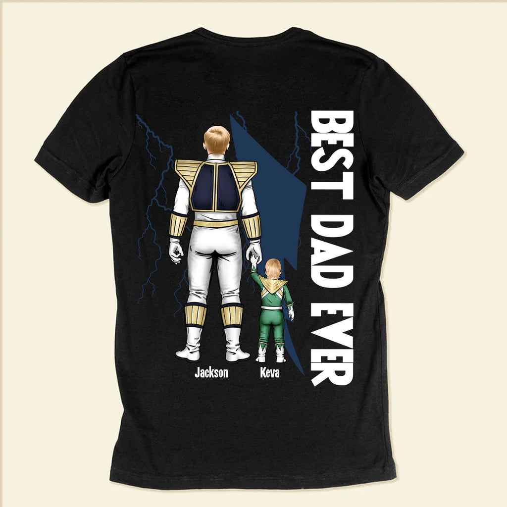 Personalized Power Rangers T-Shirt Best Dad Ever Gift for Dad