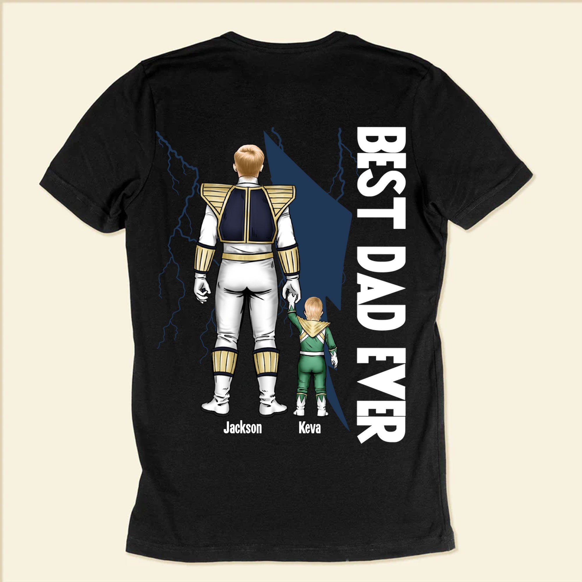 Personalized Power Rangers T-Shirt Best Dad Ever Gift for Dad