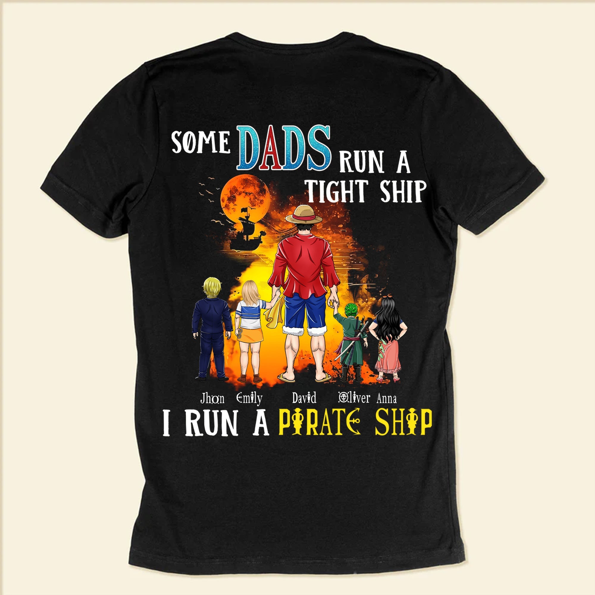Personalized Dad Pirate Adventure Shirt Custom Name Gift