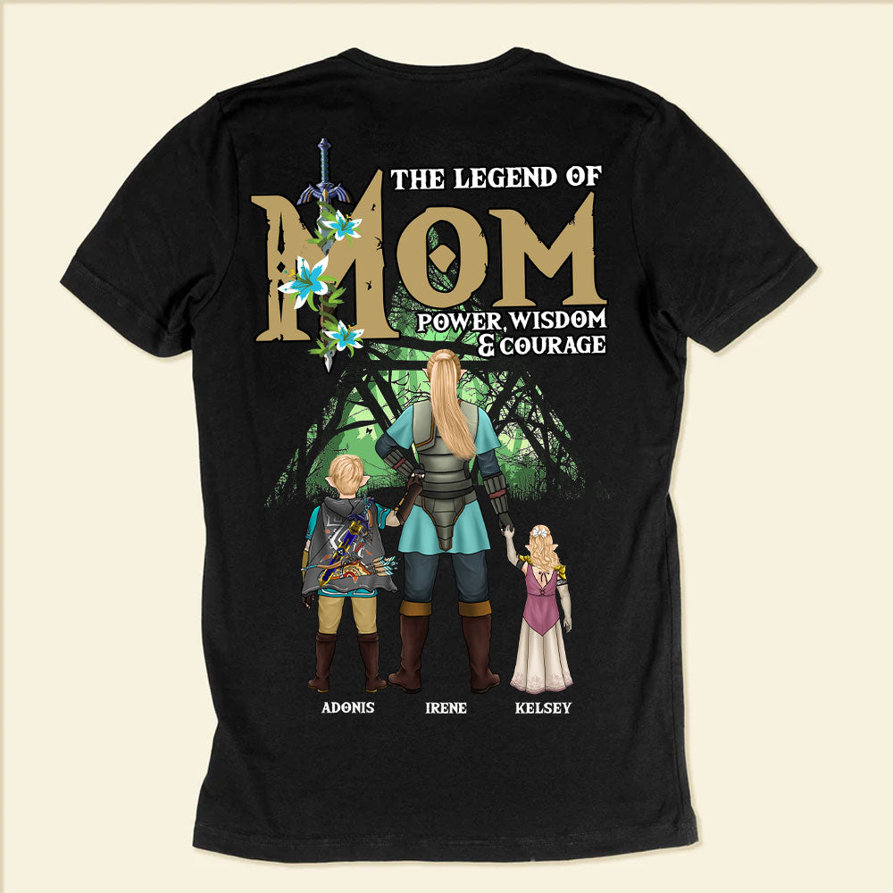Personalized Legend of Zelda Mom Power T-Shirt Gift for Mother's Day
