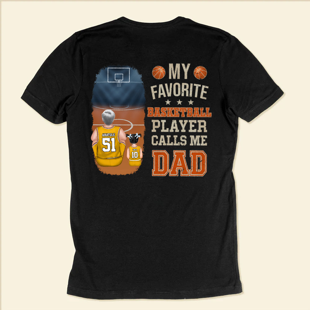 Personalized Basketball T-Shirt Calls Me Dad Gift for Him