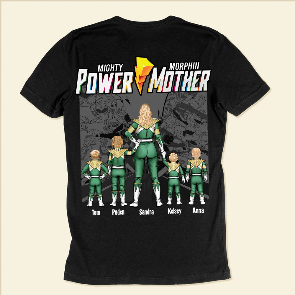 Personalized Mighty Morphin Power Rangers T-Shirt Gift for Mom