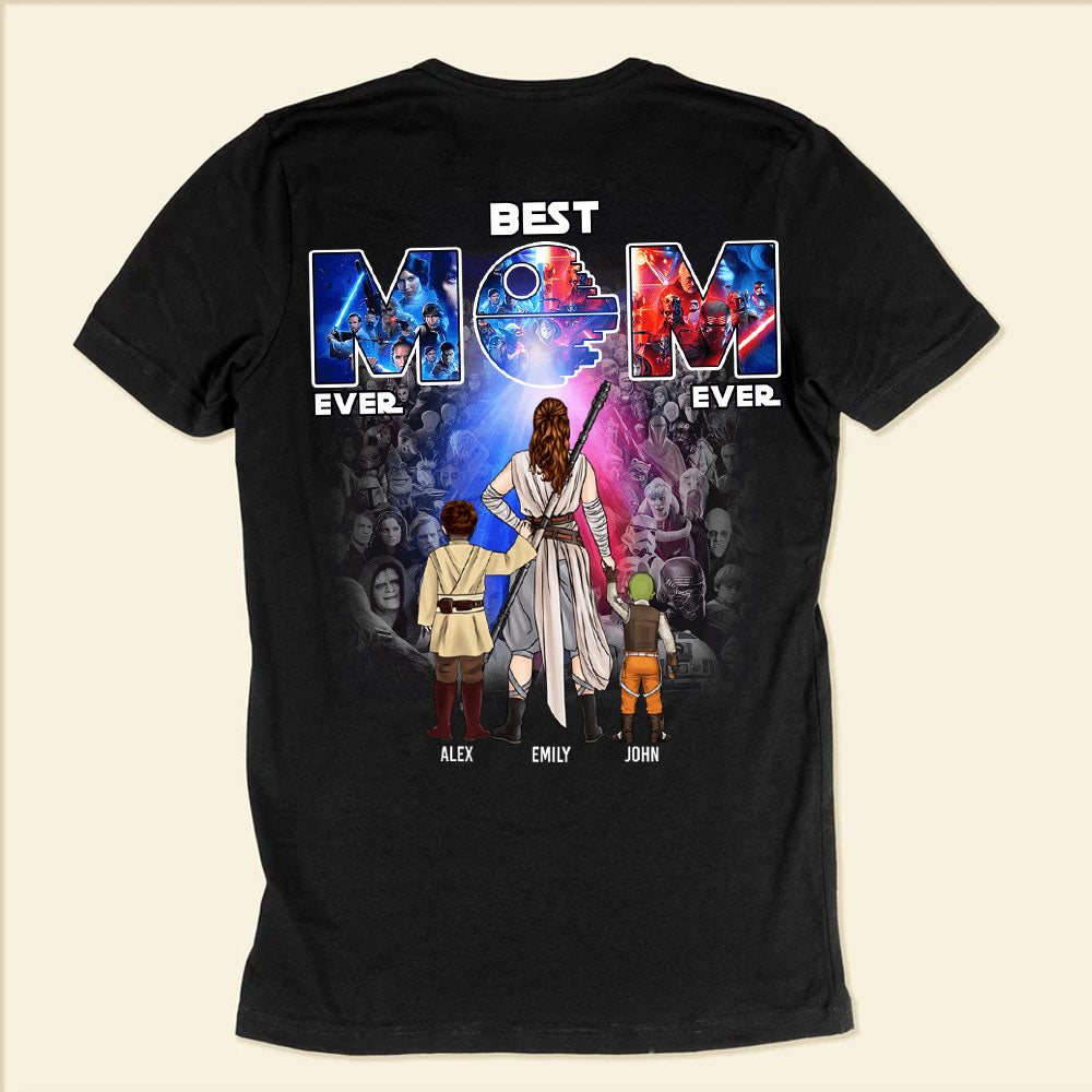 Personalized Best Mom Ever T-Shirt Custom Family Design Gift