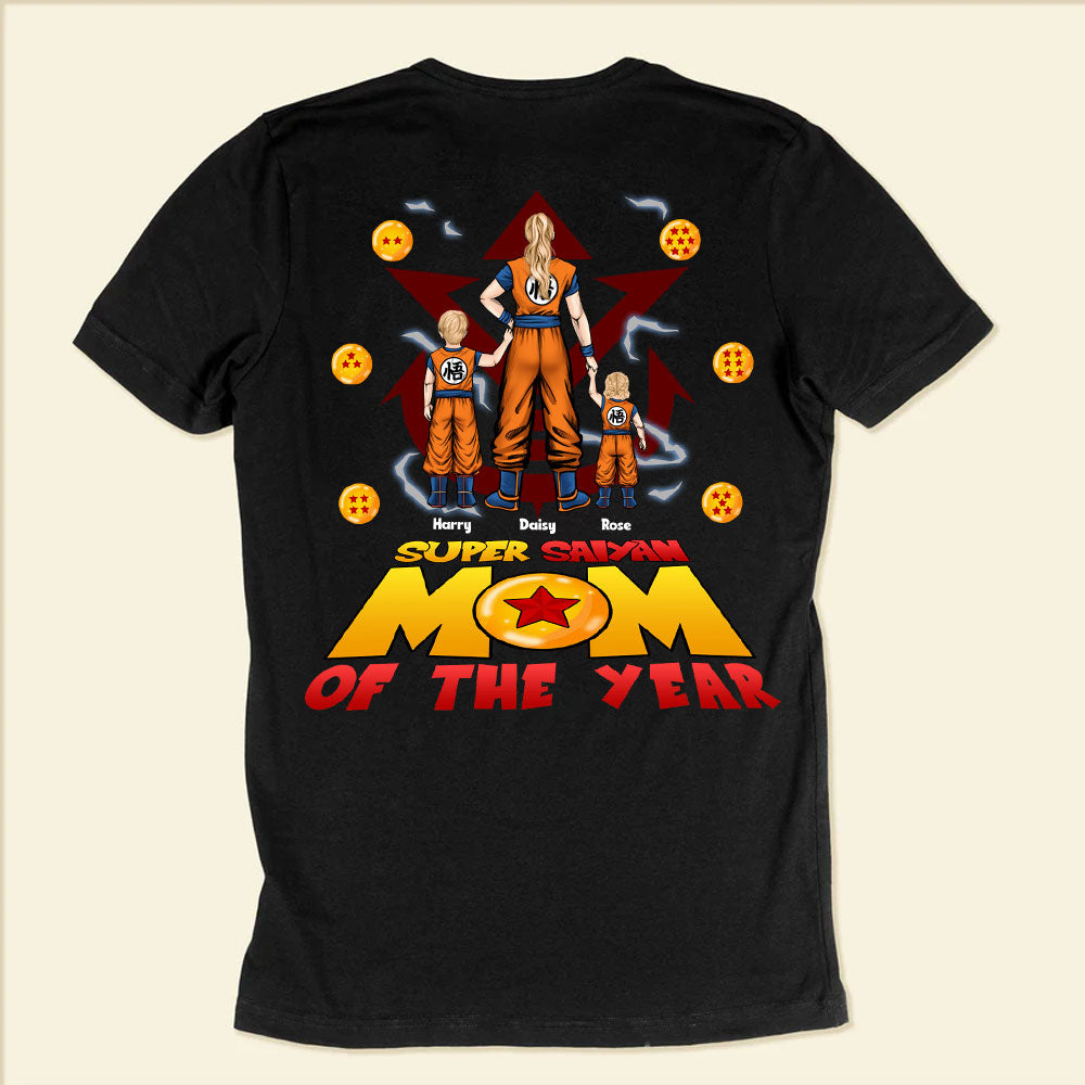 Personalized Super Saiyan Mom Of The Year T-Shirt Gift for Mom