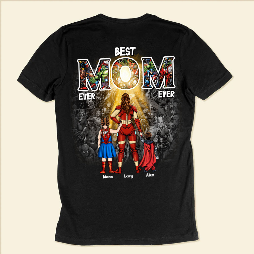Personalized Superhero Mom T-Shirt Gift for Mother's Day
