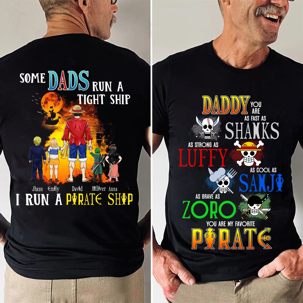 Personalized Dad Pirate Adventure Shirt Custom Name Gift
