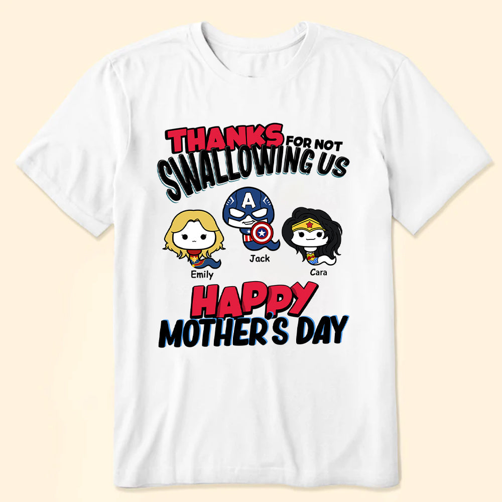 Personalized Mother's Day T-Shirt for Mom with Custom Family Design