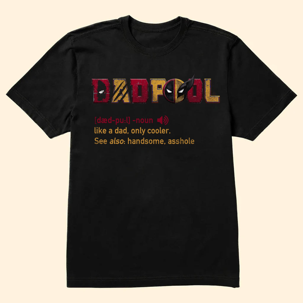 Personalized Super Hero Dadpool Shirt Gift for Father's Day