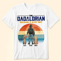 Personalized Dadalorian T-Shirt Gift for Dad | Custom Names