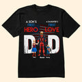 Personalized Superhero T-Shirt Gift for Dad's First Hero