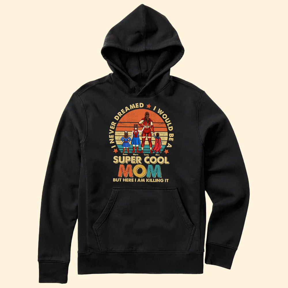 Personalized Super Cool Mom T-Shirt Custom Name Gift for Mom
