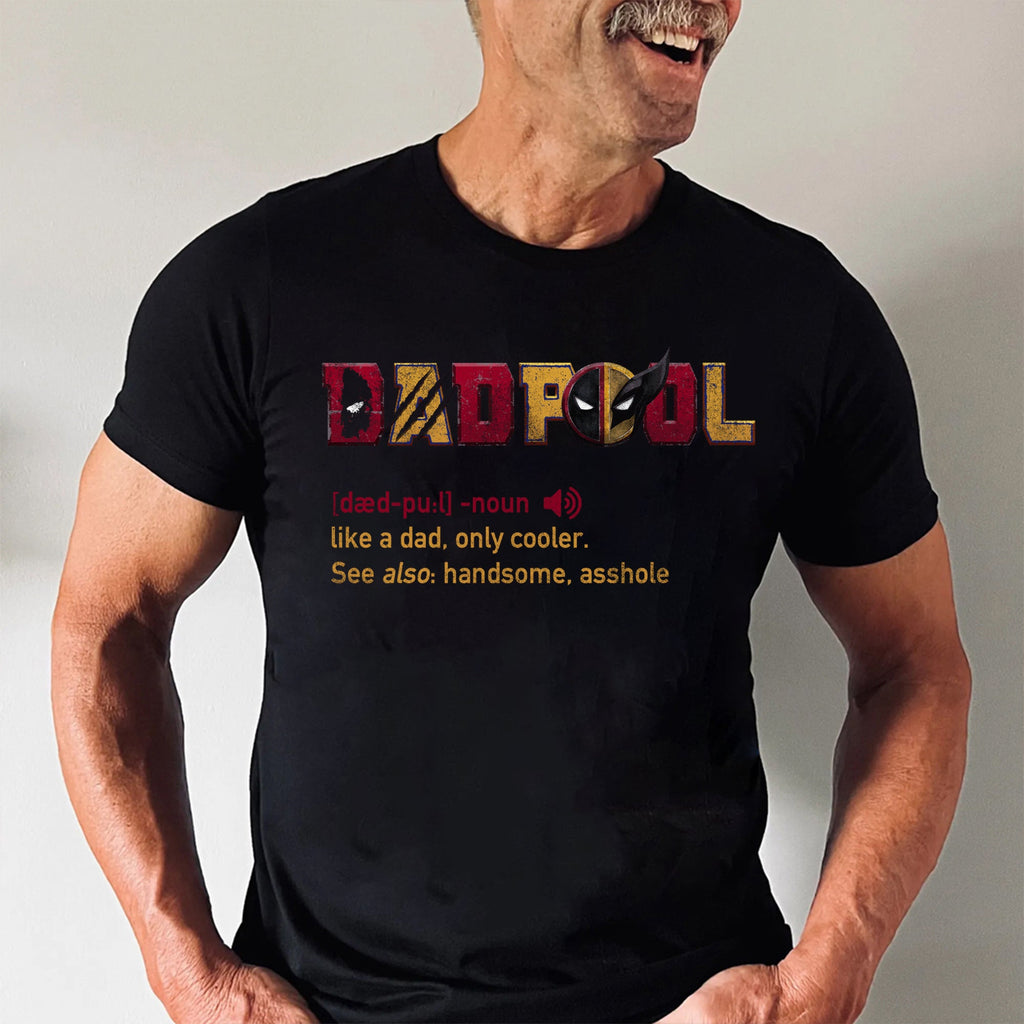 Personalized Super Hero Dadpool Shirt Gift for Father's Day