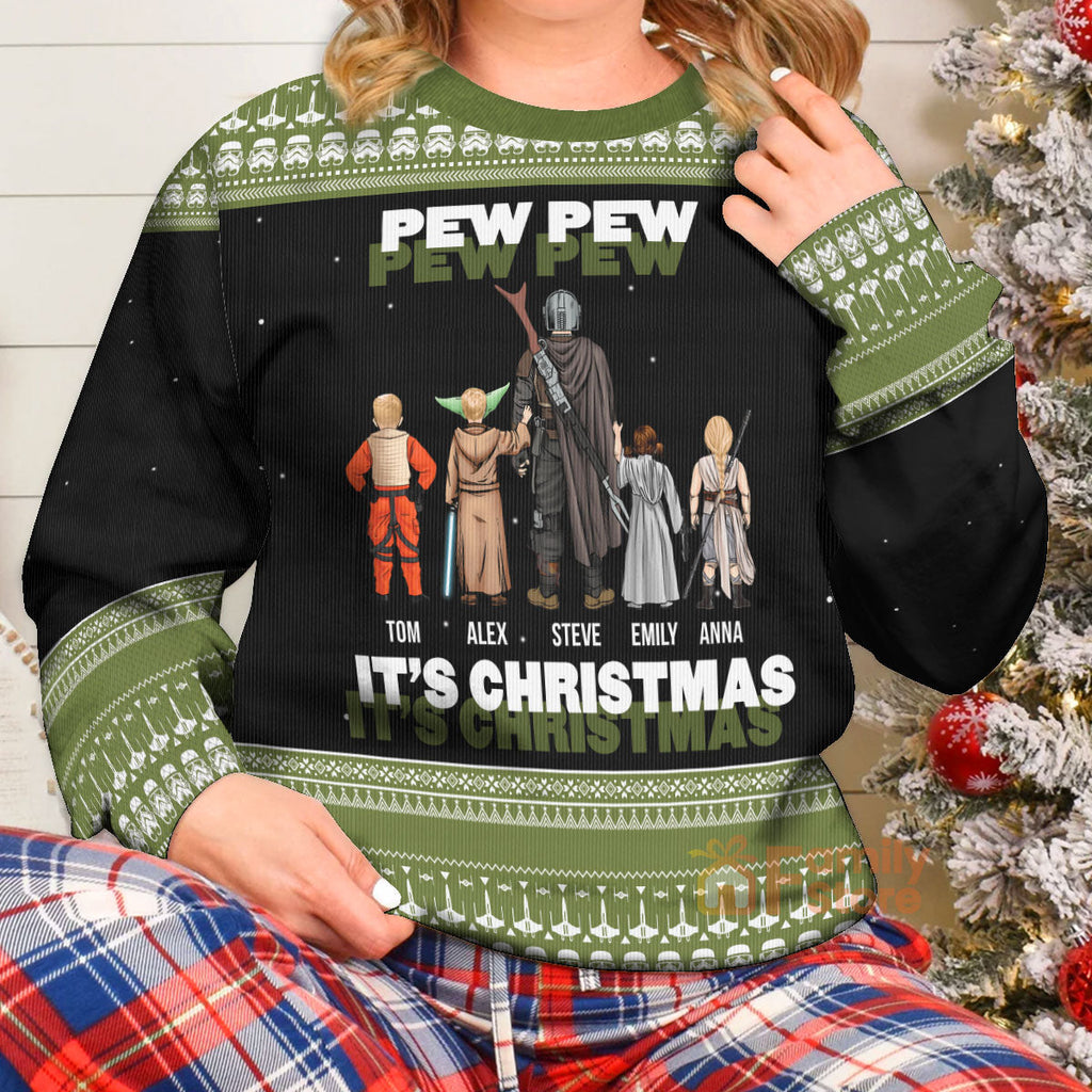 Personalized Ugly Christmas Sweater Gift for Dad | Custom Family Design