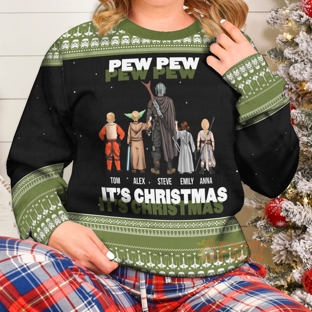 Personalized Ugly Christmas Sweater Gift for Dad | Custom Family Design