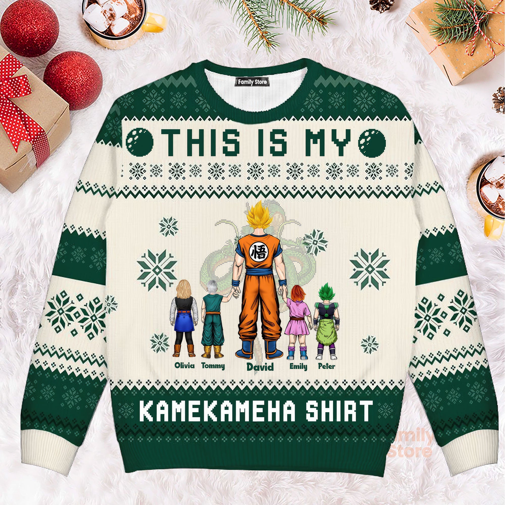 Personalized Kamekameha Shirt Ugly Sweater Gift for Dad