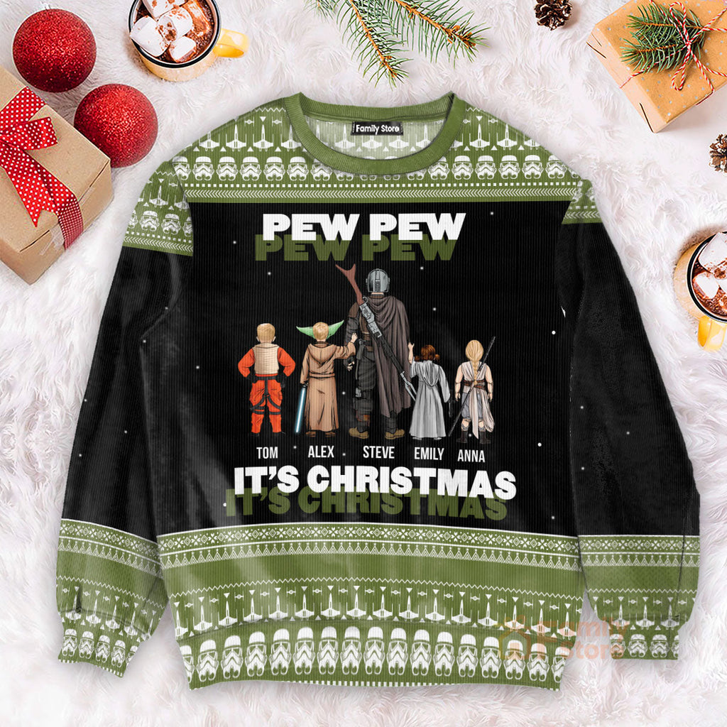 Personalized Ugly Christmas Sweater Gift for Dad | Custom Family Design