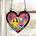 Personalized Summer Hearts Window Hanging Suncatcher Gift for Couples